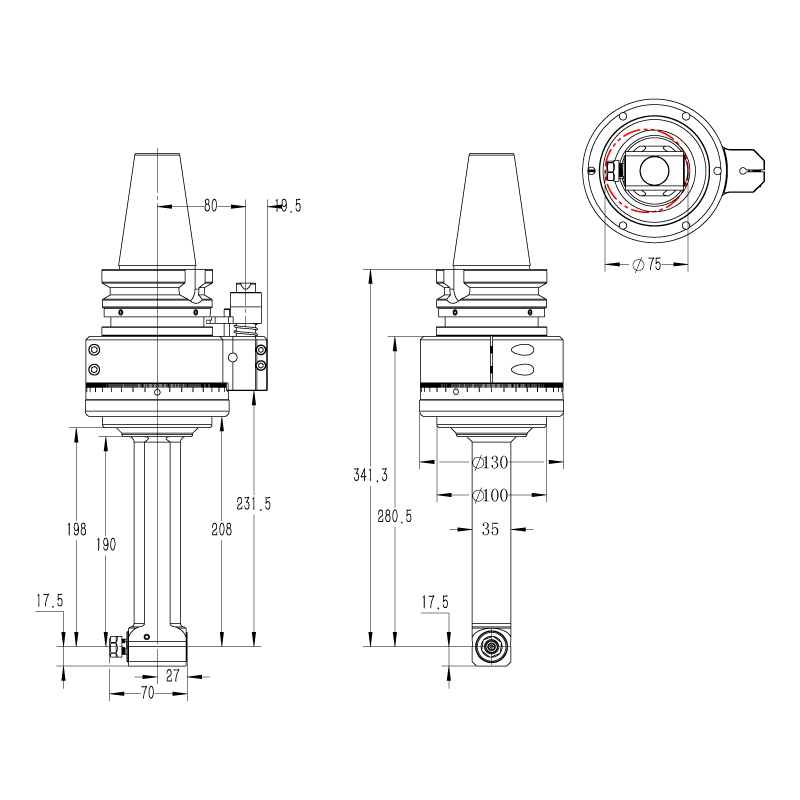 DK90-BT50-ER11-190國產(chǎn)側銑頭
