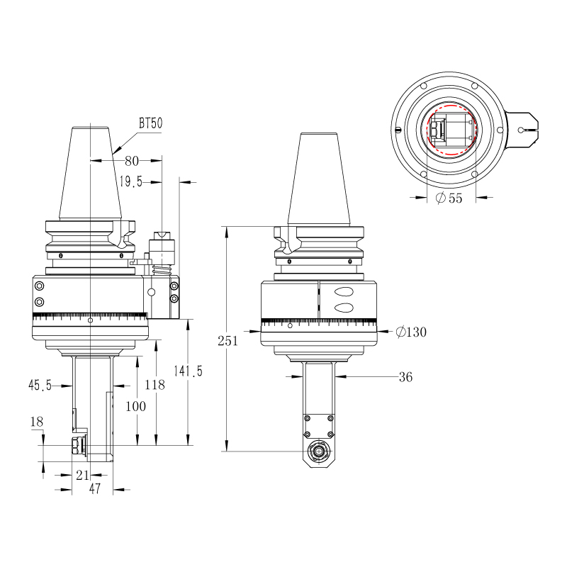 DK90-BT50-ER11M-100國產(chǎn)內縮式側銑頭