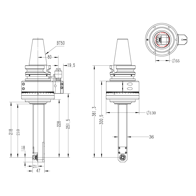 DK90-BT50-ER11M-210國產(chǎn)內縮式側銑頭